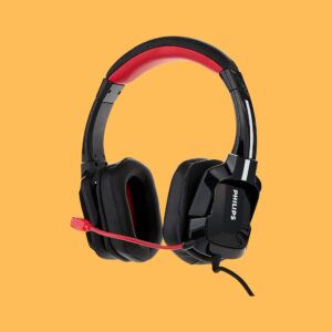 Philips TAGH401BK PC Gaming Headset Black Red - Image 1