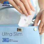 Majentik 30W GAN Ultra-Slim Charger | MC-008 - White - Image 2